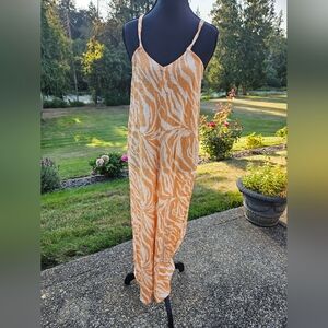 Jessica Simpson Orange and Cream Patterned Dress Romper Sz S See Pictures